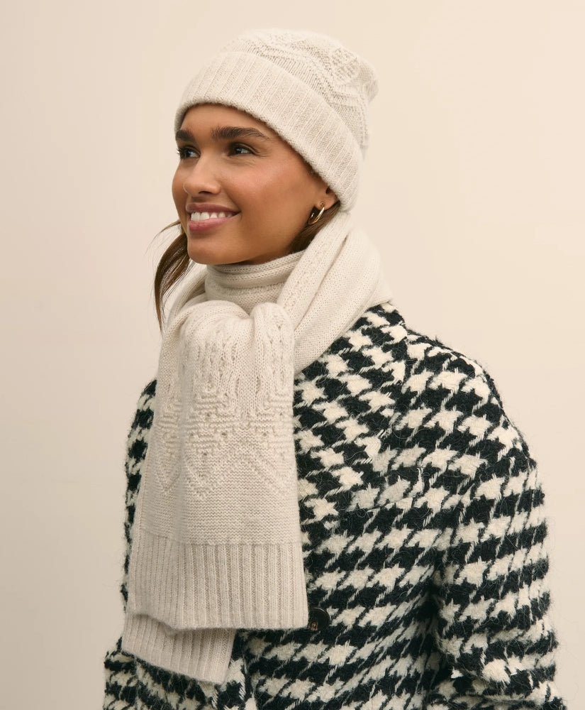 Sale Cotton-Alpaca-Wool Blend Hat & Scarf Boxed Set - Brooks Brothers
