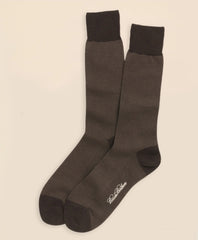 Men Cotton Bird's Eye Crew Socks - Brooks Brothers Outlet