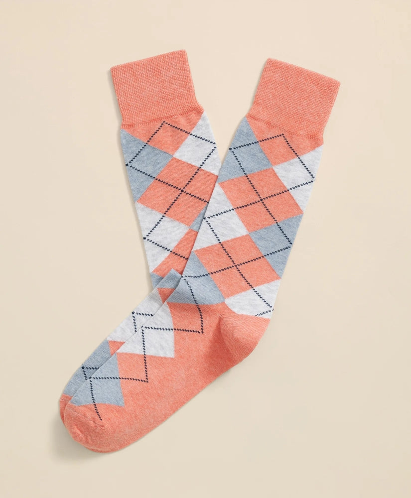 Men Cotton Blend Argyle Socks - Brooks Brothers sale