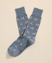 Men Cotton-Blend Dalmatian Socks - Brooks Brothers Online