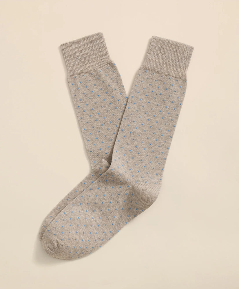 Men Cotton-Blend Mini-Dot Socks - Brooks Brothers Discount