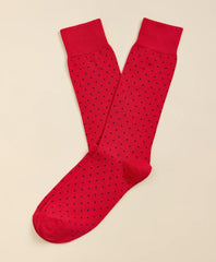 Men Cotton-Blend Mini-Dot Socks - Brooks Brothers Discount