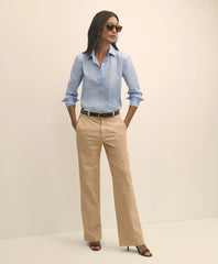 Women Cotton Blend Relaxed Chino Pants - Brooks Brothers Near me