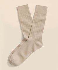 Men Cotton Blend Ribbed Crew Socks - Brooks Brothers Gift