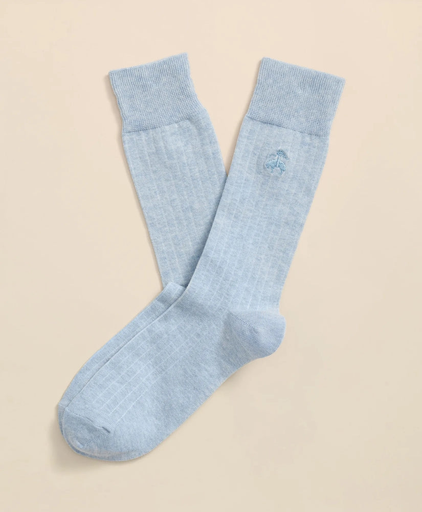 Men Cotton Blend Ribbed Socks