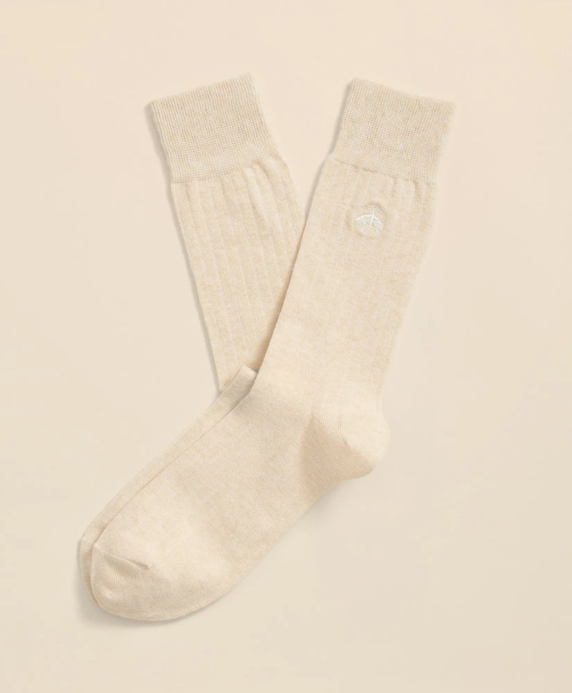 Men Cotton Blend Ribbed Socks