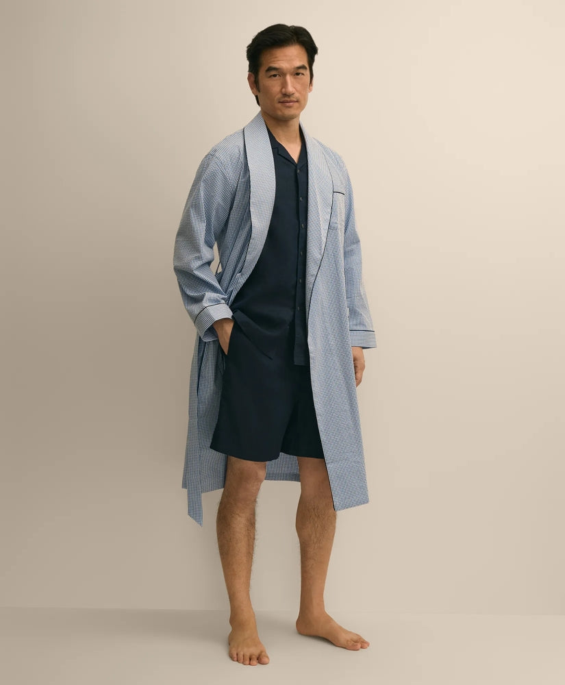 Men Cotton Blend Seersucker Robe - Brooks Brothers Near me