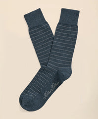 Men Cotton Blend Striped Socks - Brooks Brothers Online