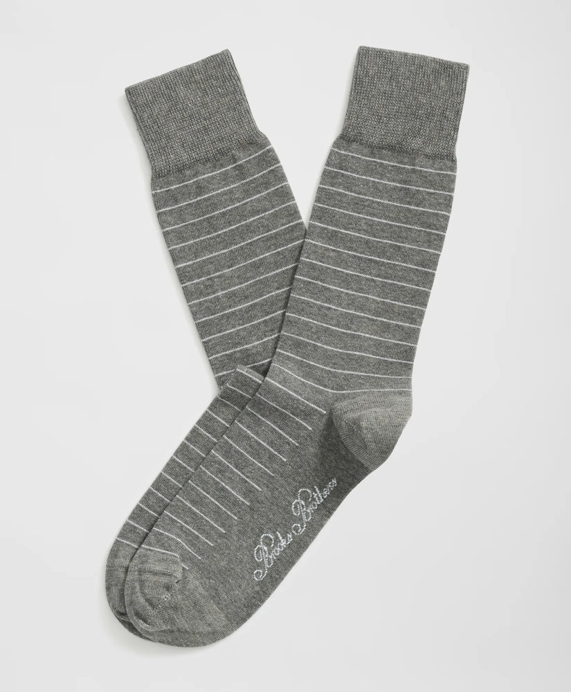 Men Cotton Blend Striped Socks - Brooks Brothers Online
