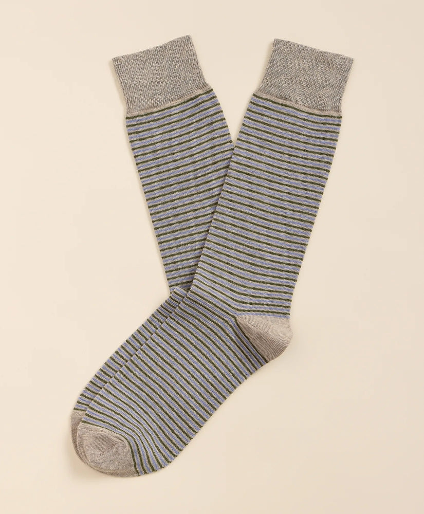 Men Cotton-Blend Stripe Socks - Brooks Brothers Near me