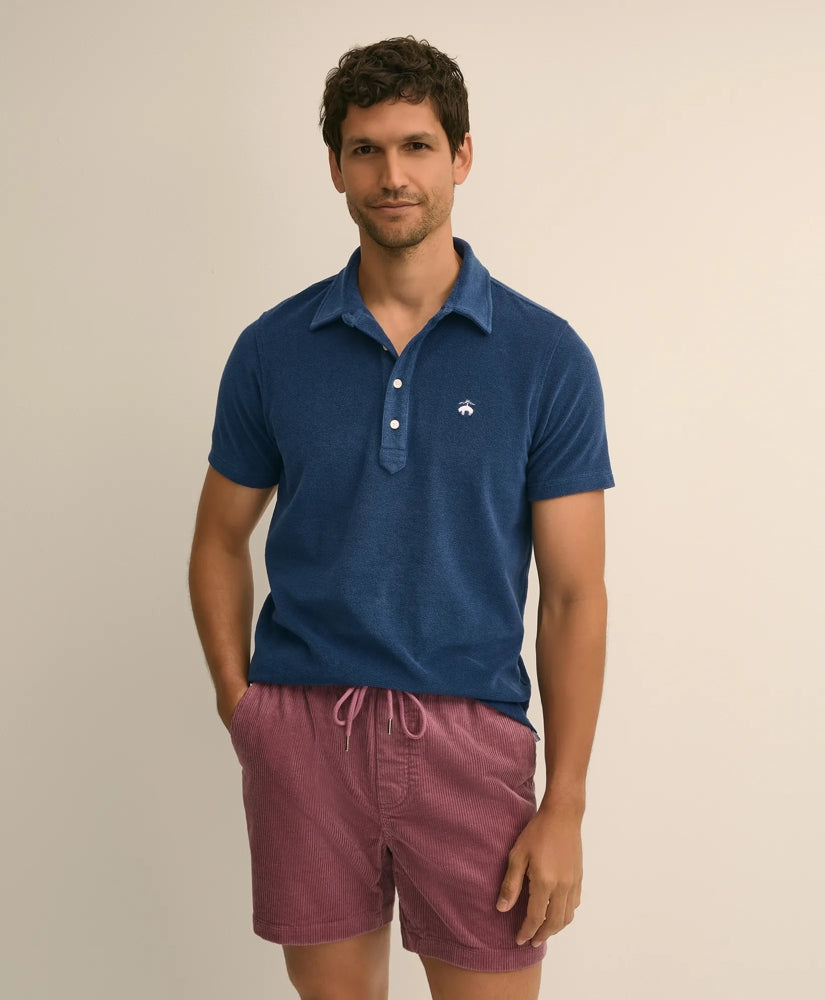 Men Cotton Blend Terry Cloth Polo Shirt - Brooks Brothers For sale
