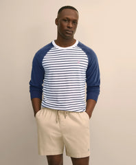 Men Cotton Blend Terry Cloth Stripe Sweatshirt - Brooks Brothers Gift