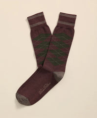 Men Cotton-Blend Tipped Argyle Socks - Brooks Brothers On sale