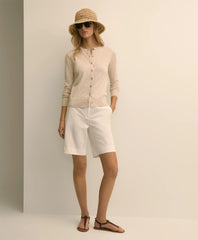 Women Cotton Blend Twill Bermuda Shorts - Brooks Brothers Discount