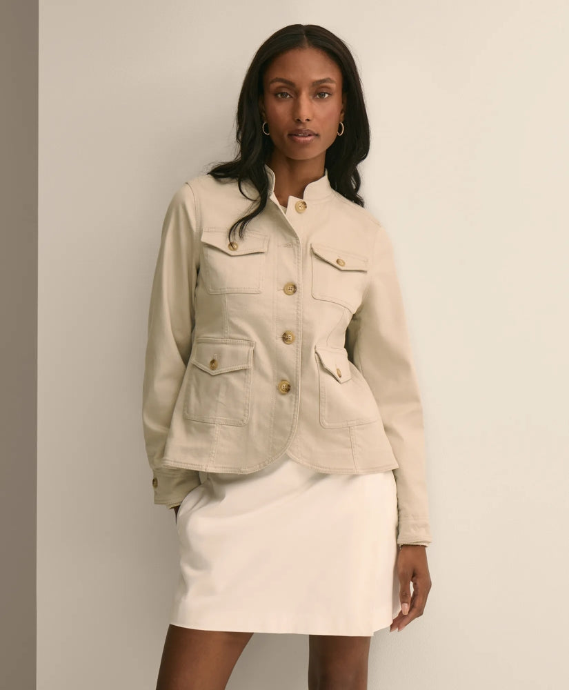 Women Cotton Blend Twill Jacket - Brooks Brothers Gift