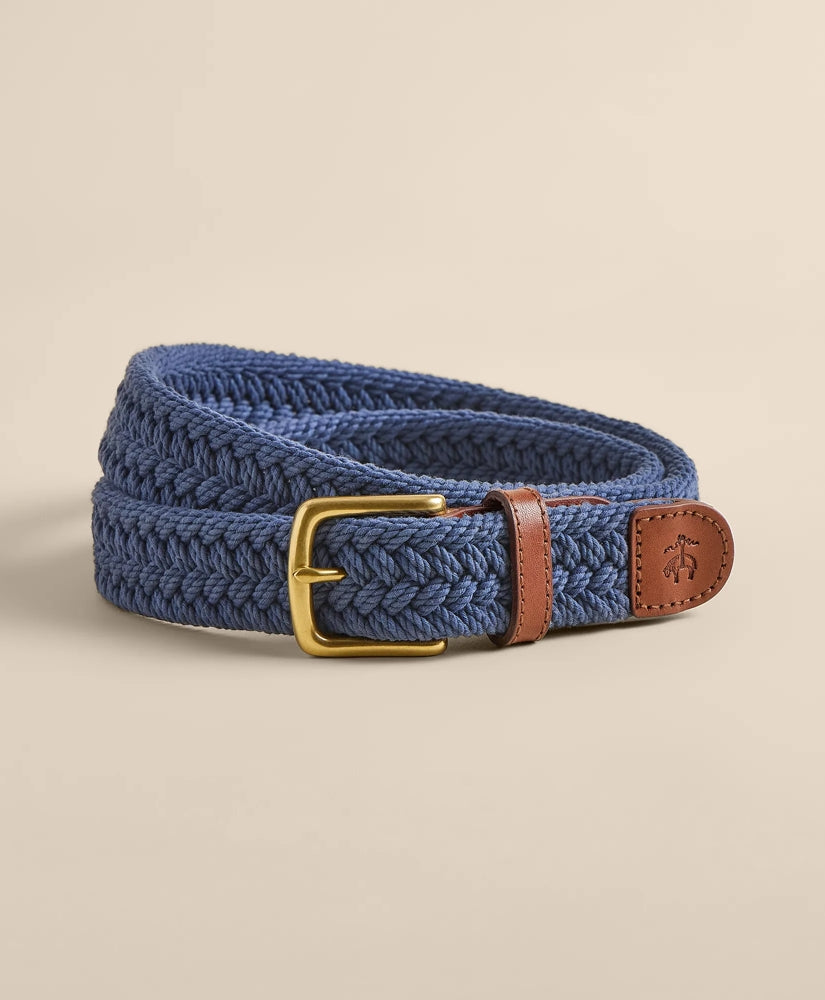Men Cotton Braided Belt - Brooks Brothers Outlet
