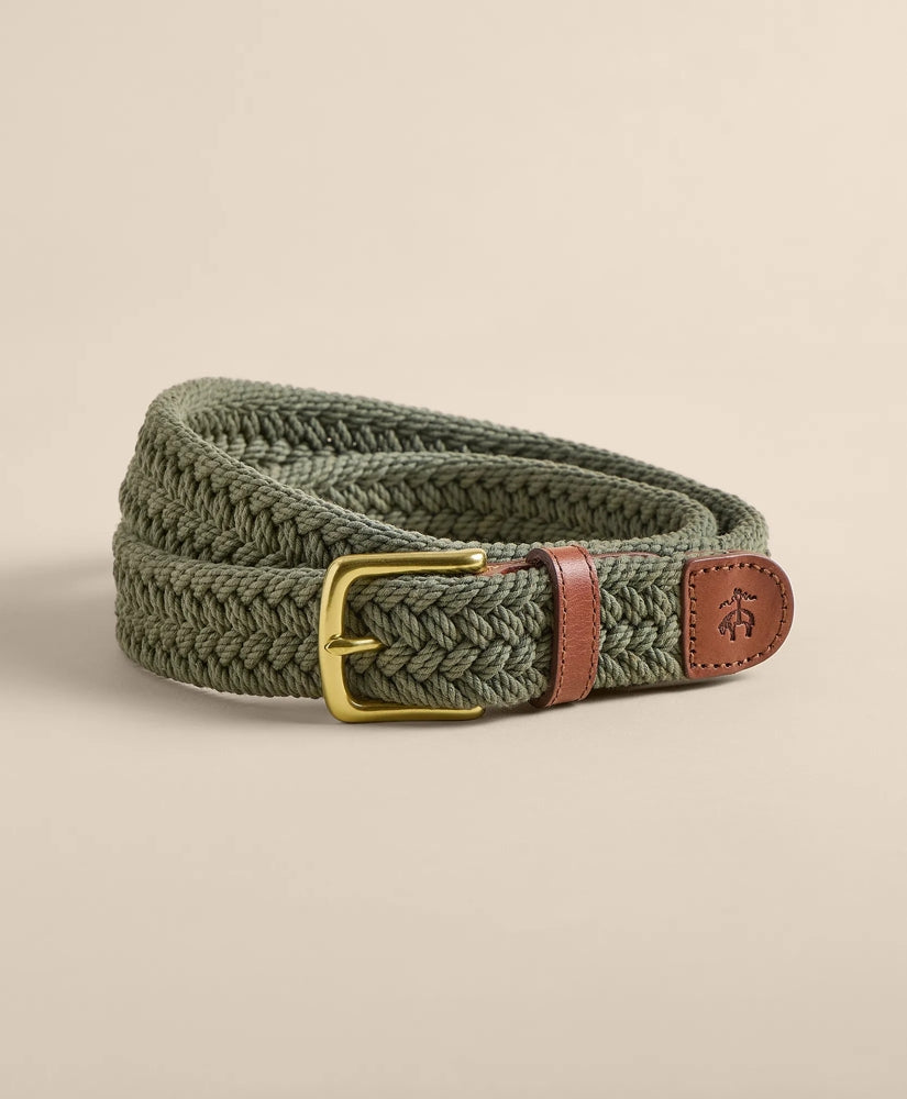 Men Cotton Braided Belt - Brooks Brothers Outlet