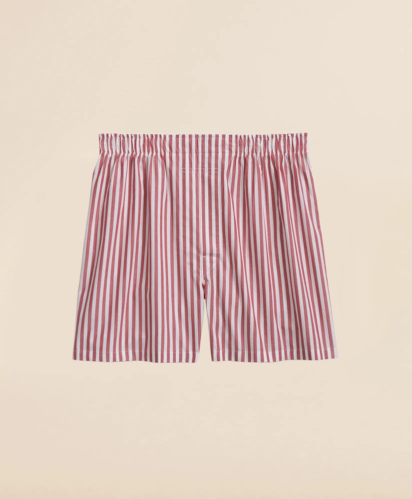 Sale Cotton Broadcloth Butcher-Stripe Boxers - Brooks Brothers US