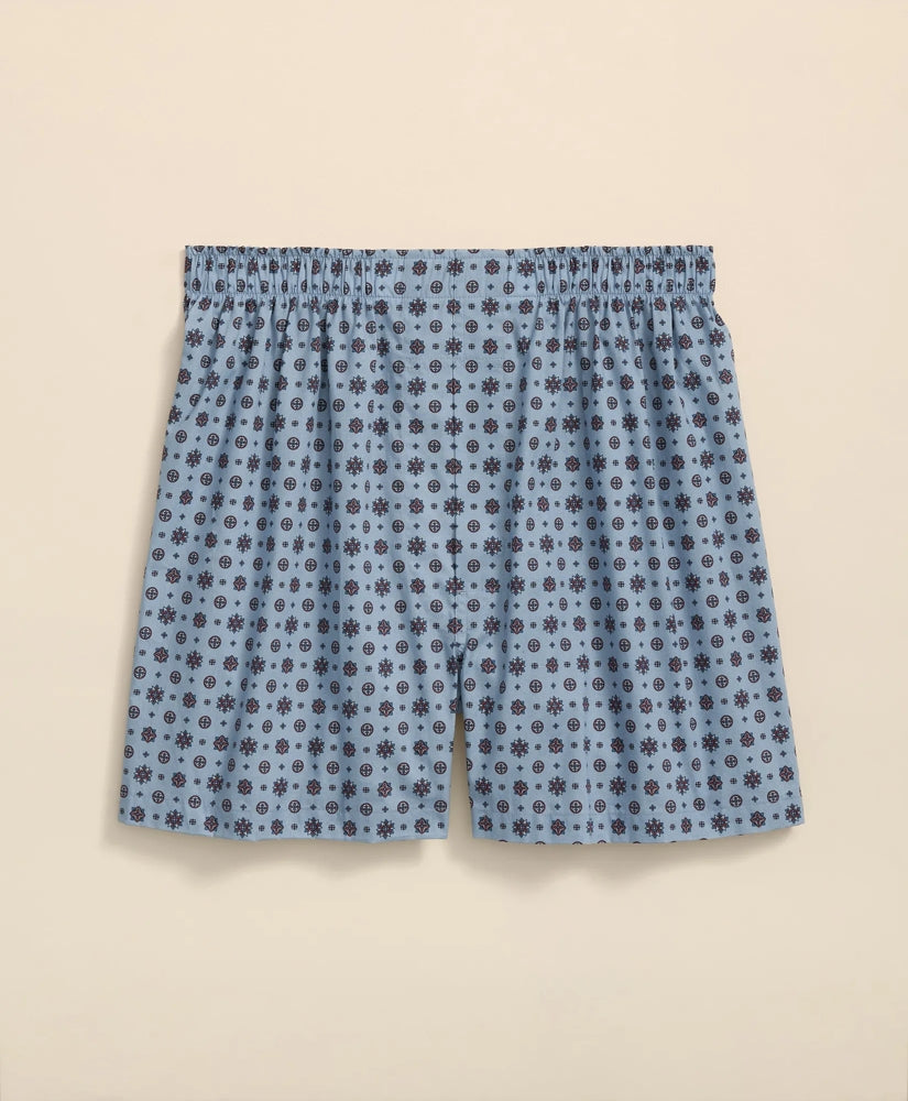 Men Cotton Broadcloth Foulard Boxers - Brooks Brothers sale