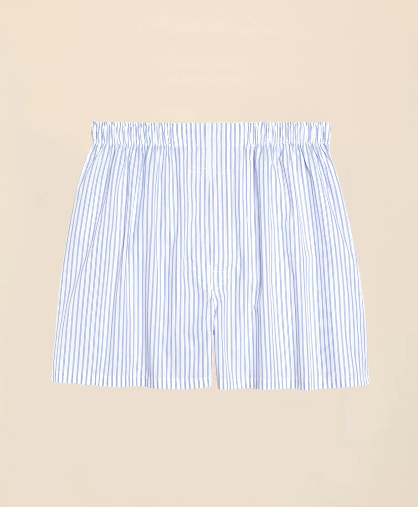 Men Cotton Broadcloth Ground Stripe Boxers - Brooks Brothers For sale