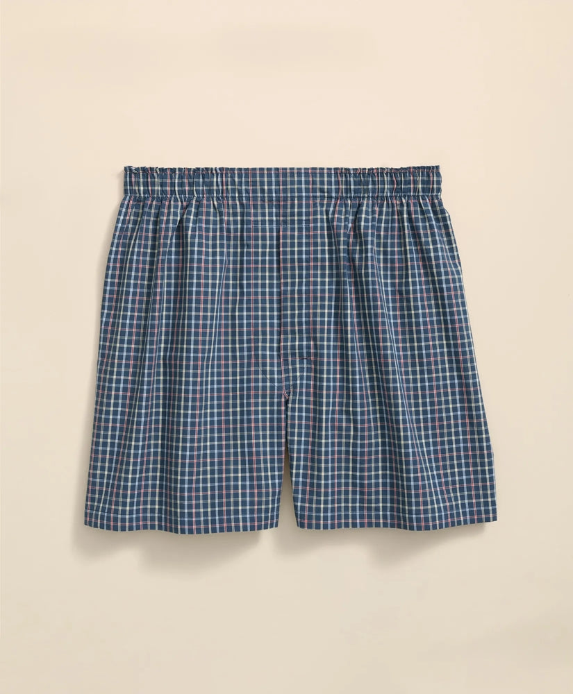 Sale Cotton Broadcloth Multi-Windowpane Boxers - Brooks Brothers Gift