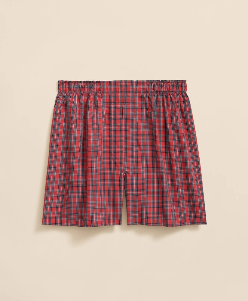 Sale Cotton Broadcloth Royal Stewart Tartan Boxers - Brooks Brothers Outlet