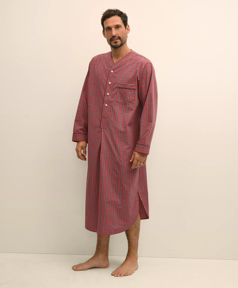 Sale Cotton Broadcloth Royal Stewart Tartan Nightshirt - Brooks Brothers sale