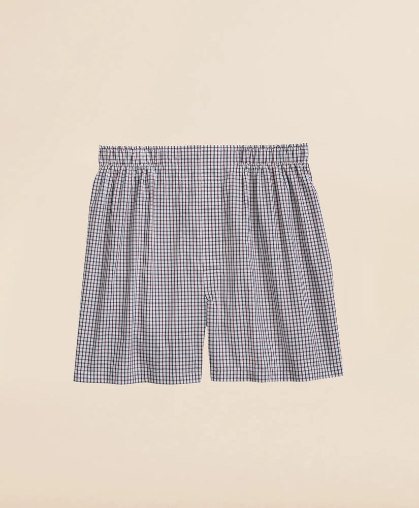 Sale Cotton Broadcloth Tattersall Boxers - Brooks Brothers