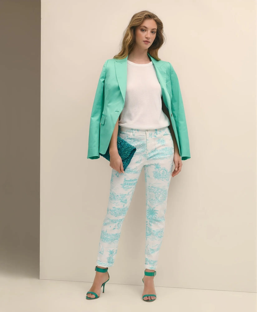 Sale Cotton Dobby Bermuda Toile 5-Pocket Pants - Brooks Brothers Discount