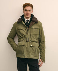 Sale Cotton Field Jacket With Removable Shearling Collar - Brooks Brothers US