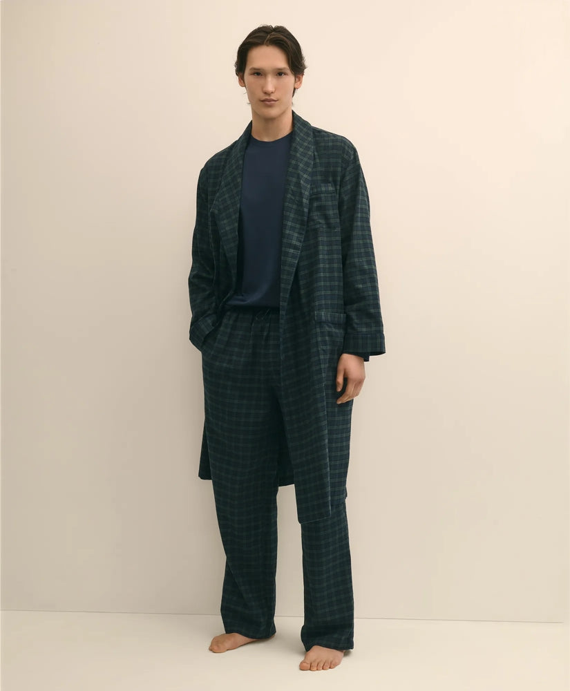 Sale Cotton Flannel Plaid Lounge Pants - Brooks Brothers For sale
