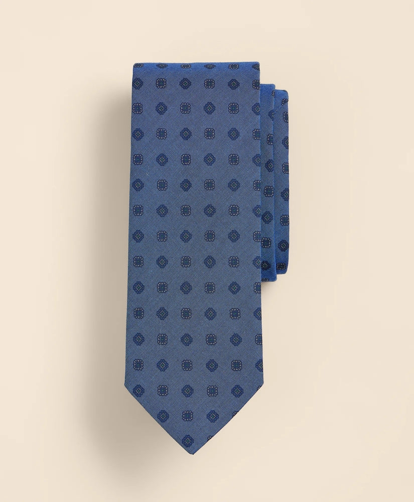 Men Cotton Foulard Tie - Brooks Brothers Outlet