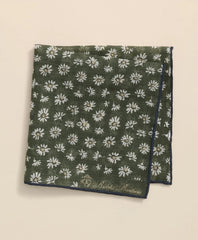 Men Cotton-Linen Daisy Print Pocket Square - Brooks Brothers US