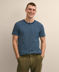 Shirts Cotton Mariner Stripe Indigo T-Shirt