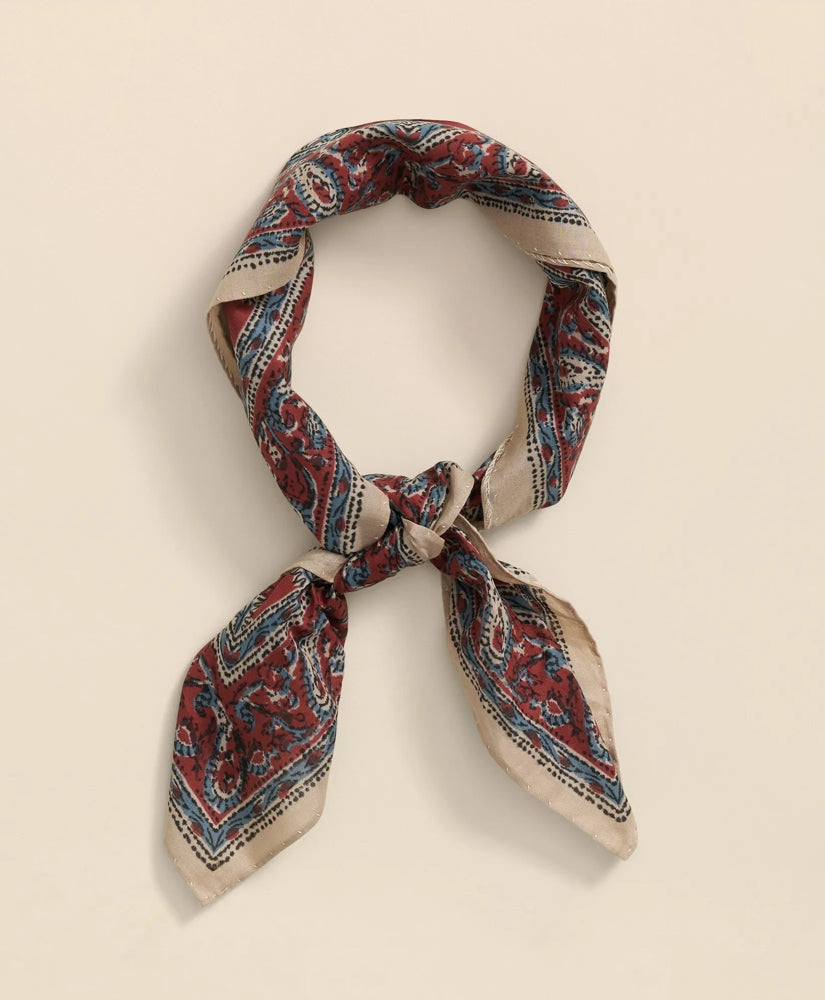 Men Cotton Medallion Print Neckerchief - Brooks Brothers On sale