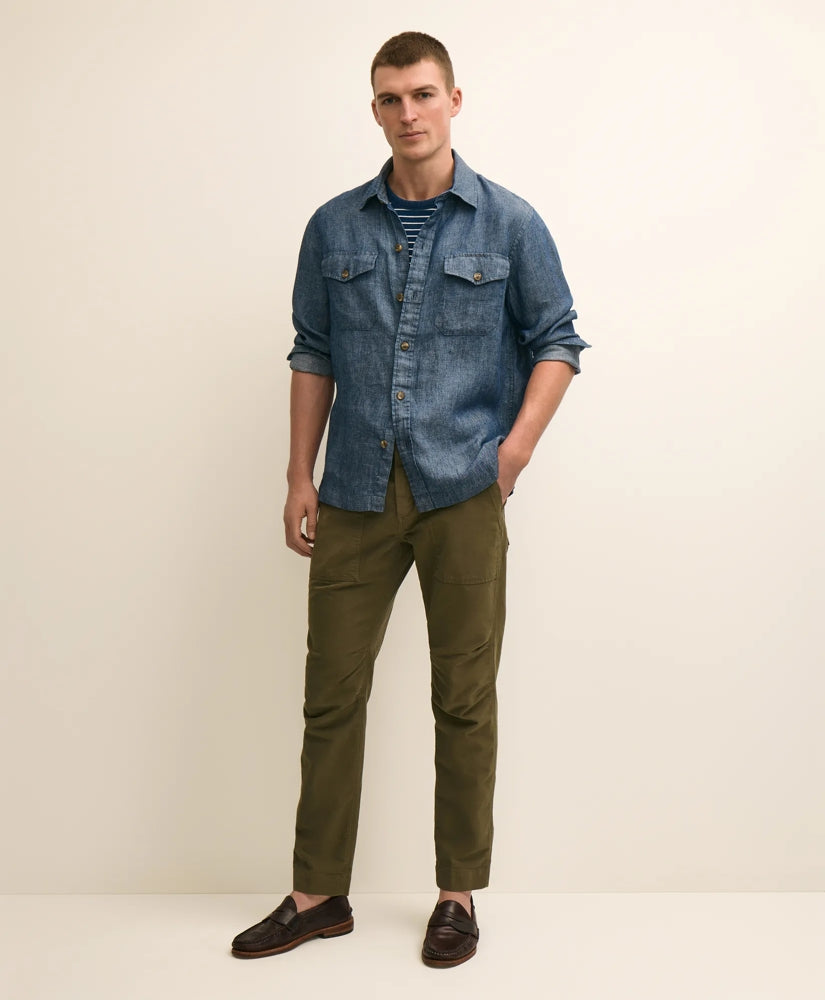 Men Cotton Military Pants - Brooks Brothers