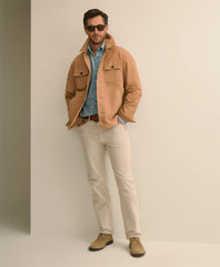 Men Cotton Military Shirt Jacket - Brooks Brothers sale