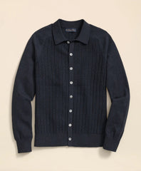 Sale Cotton Mini-Cable Polo Cardigan - Brooks Brothers Near me