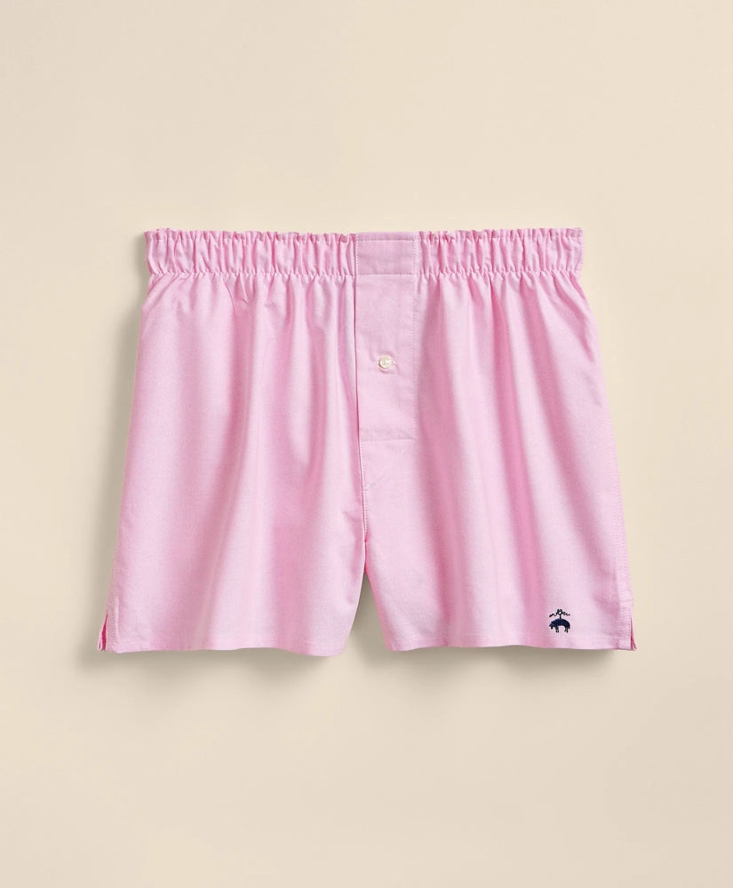 Men Slim Fit Cotton Oxford Boxers - Brooks Brothers Outlet