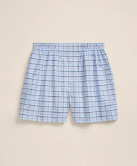 Men Cotton Oxford Check Boxers - Brooks Brothers Discount