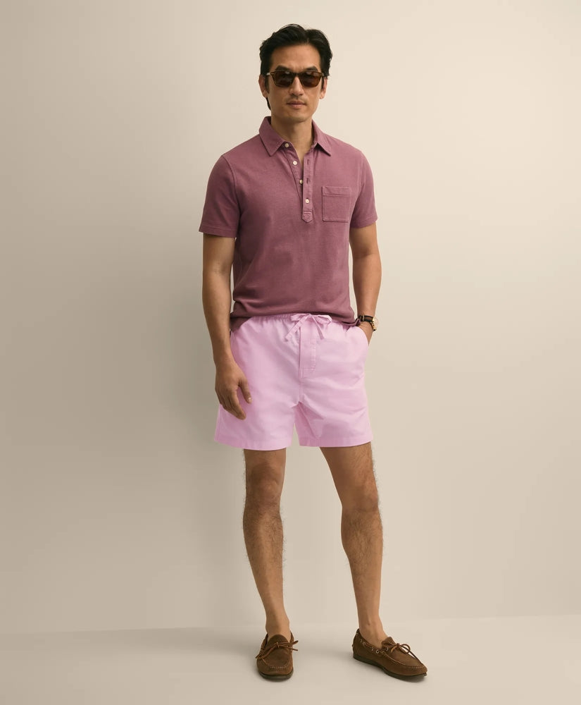 Men Cotton Oxford Lounge Shorts