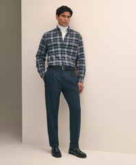 Men Cotton Pleated Side-Tab Chino - Brooks Brothers US