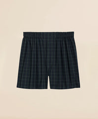 Men Cotton Poplin Black Watch Tartan Boxers - Brooks Brothers On sale