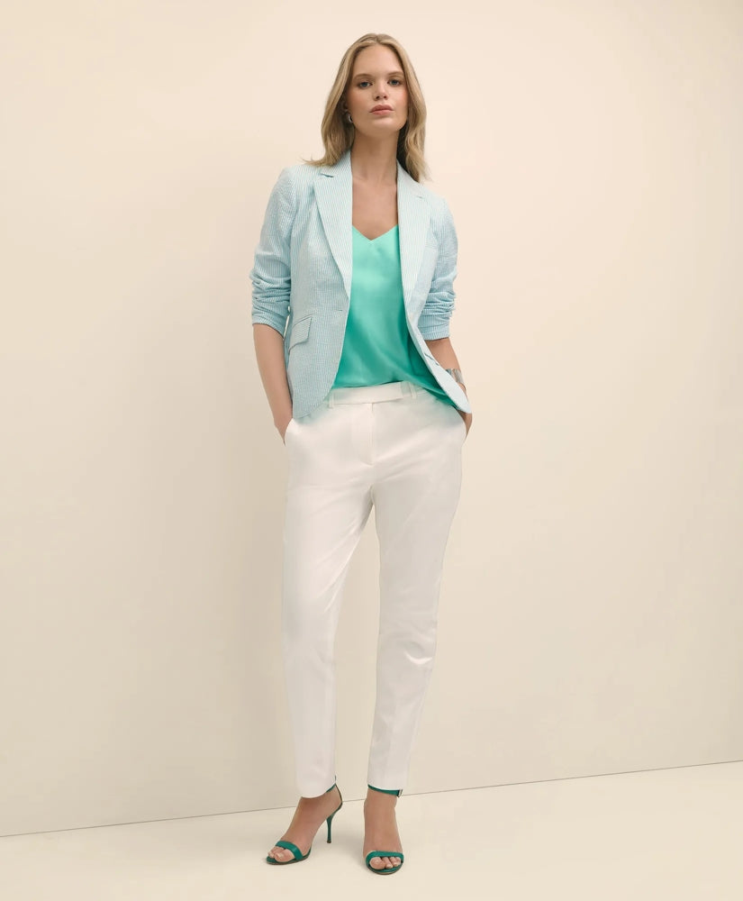 Sale Cotton Sateen Slim Pants - Brooks Brothers Online