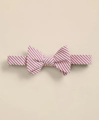 Men Cotton Seersucker Stripe Bow Tie - Brooks Brothers Online