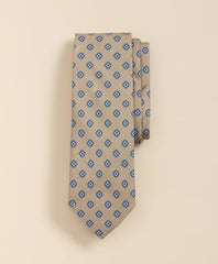 Men Cotton-Silk Square Flower Tie - Brooks Brothers Gift