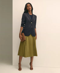 Women Cotton Twill A-Line Skirt