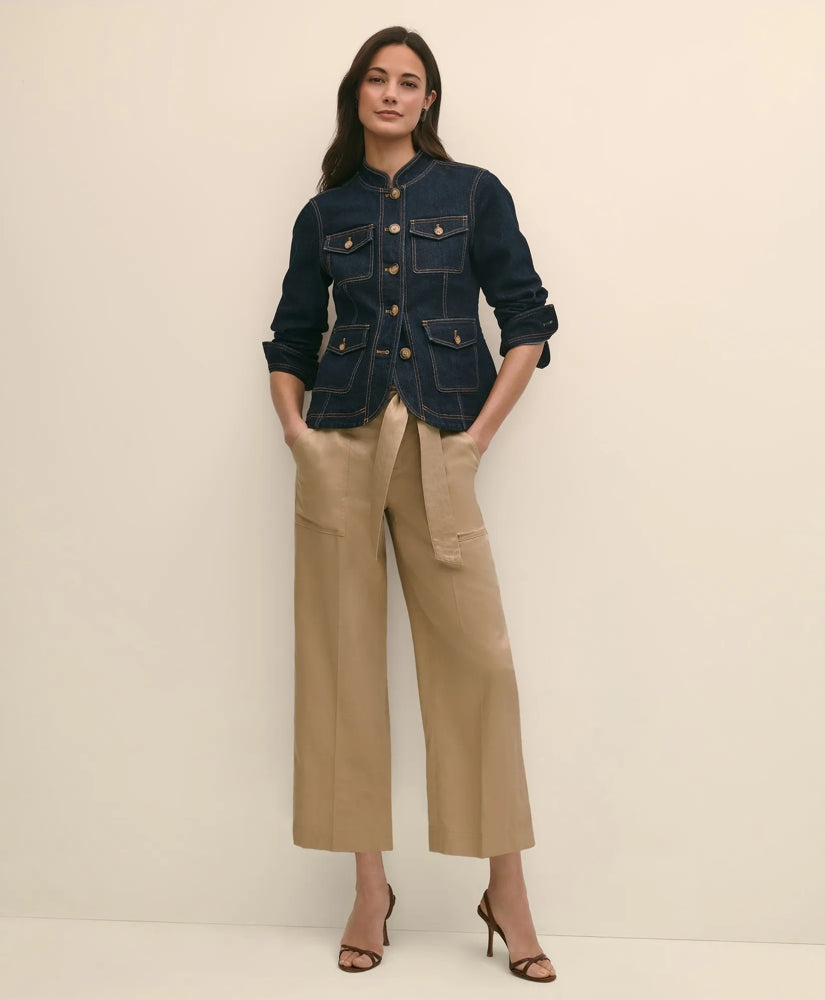 Sale Belted Wide-Leg Utility Pants