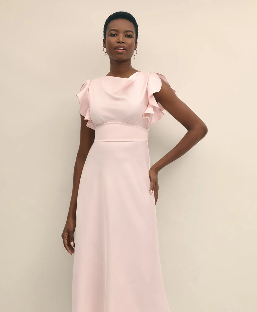 Sale Crepe Butterfly Sleeve Maxi Dress - Brooks Brothers On sale