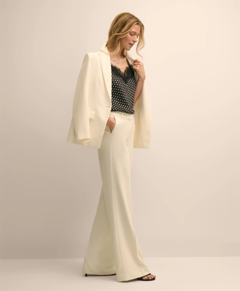 Women Crepe Wide-Leg Pants